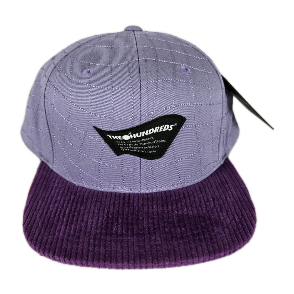 The Hundreds "Wavy" Snapback Hat Lavendar Purple Adjustable Cap Corduroy New‎